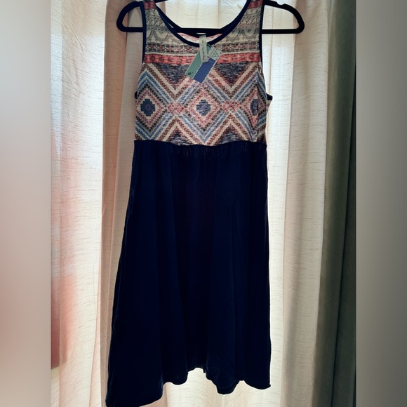 Pick 2 for $15 New with tags. Boho summer navy blue dress. Ladies small. - Picture 1 of 5